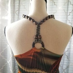 Venus Empire Waist Printed Casual Midi Dress